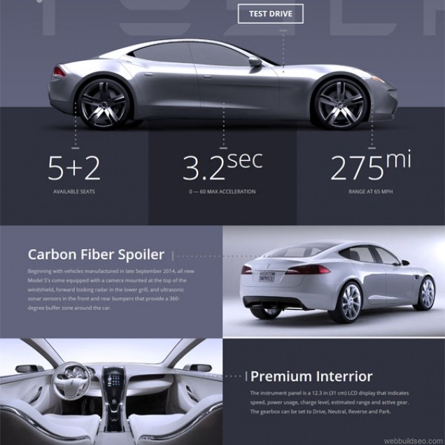 Dark blue atmosphere Tesla electric vehicle brand official website