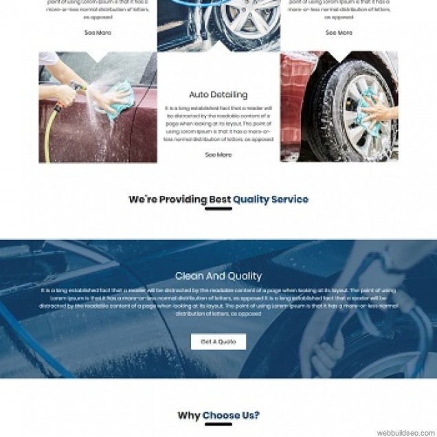 Website of car beauty and car wash company